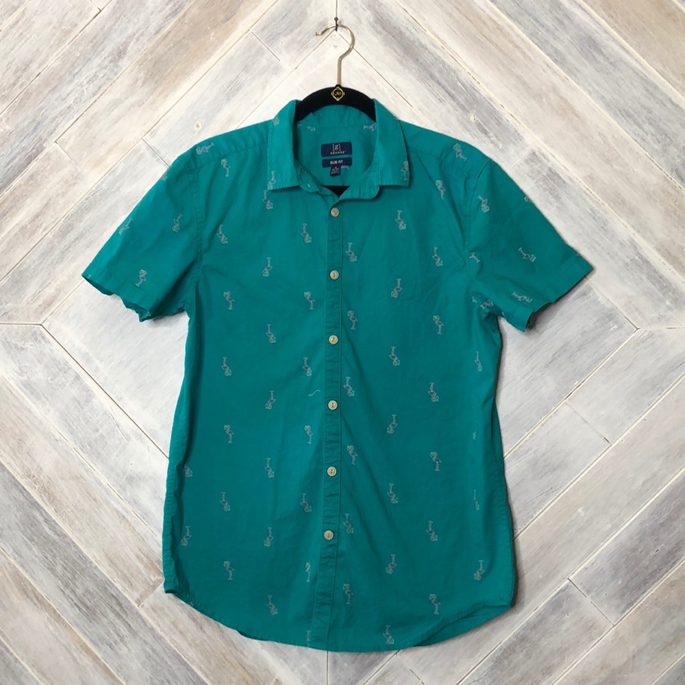 Slim fit Flamingo Button Down